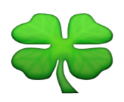 ios emoji four leaf clover