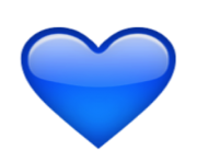 ios emoji blue heart