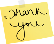 note thank you yellow sticky note with the words thank you on it 3a2HQd clipart