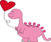 dinosaur valentine clip art pink