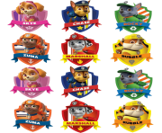 badges paw patrol clipart png