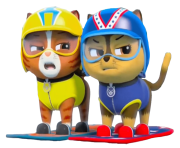 two cats from paw patrol png transparent background