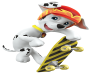 marshall play skateboard paw patrol clipart png