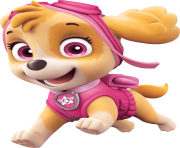 skye is happy paw patrol clipart png