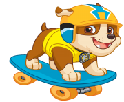 rubble play skate board paw patrol clipart png
