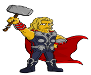 thor from springfield simpsons avengers movie clipart png