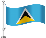St Lucia Flag PNG Clip Art