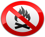 No Fire Prohibition Sign PNG Clipart