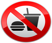 No Eating or Drinking Prohibition Sign PNG Clipart