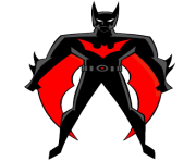 clip art batman red and black