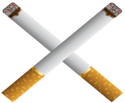 Two Crossed Cigarettes PNG Clipart