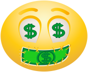 Dollar Face emoticon emoji Clipart info
