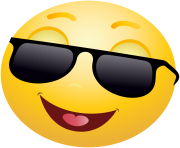 Smiling emoticon emoji with Sunglasses Clipart info