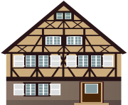 Brown House PNG Clip Art