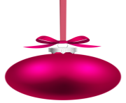 Pink Hanging Christmas Ball PNG Clipar