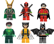 deadpool green lantern robin wolverine batman minifigure lego clipart