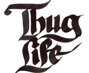 Thug Life Text PNG transparent