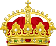 gold and red crown png cartoon with diamonds