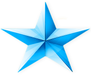 blue sky star 3d png clipart image icon