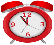 Red Alarm Clock Red PNG Clip Art