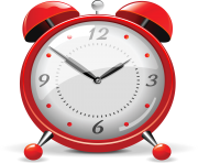 red clock png alarm