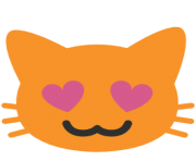 emoji android smiling cat face with heart shaped eyes