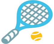 emoji android tennis racquet and ball