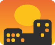 emoji android sunset over buildings