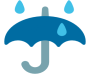 emoji android umbrella with rain drops