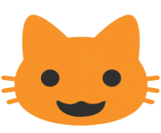 emoji android smiling cat face with open mouth