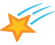 emoji android shooting star