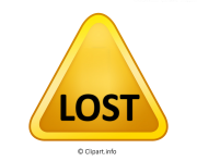 3d yellow sign lost png clipart transparent background