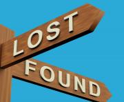 sign lost and found clipart