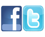 Facebook Logo and Twitter Logo Png Transparent