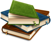 6 books png image with transparency background