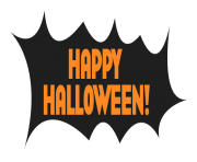 happy halloween black background transparent