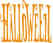 halloween text png