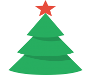 Christmas Tree PNG Flat Design