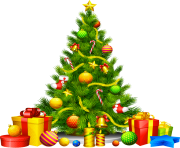 christmas tree png with gifts