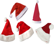 real red christmas hats=png image