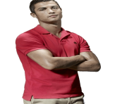 ronaldo png casual red tshirt