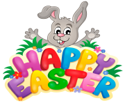 happy easter png rabbit