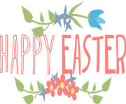 Happy Easter text png