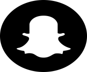 black snapchat circled logo png