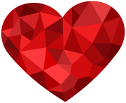 Red Mosaic Heart PNG Clipart