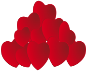 Pile of Hearts PNG Clipart