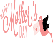 happy Mothers Day letter bird png