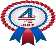4th of July Rosette PNG Clip Art Image