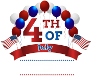 Happy Independence Day 4th July PNG Clip Art Image