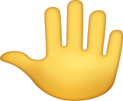 Raised Back Of Hand Emoji Icon ios10